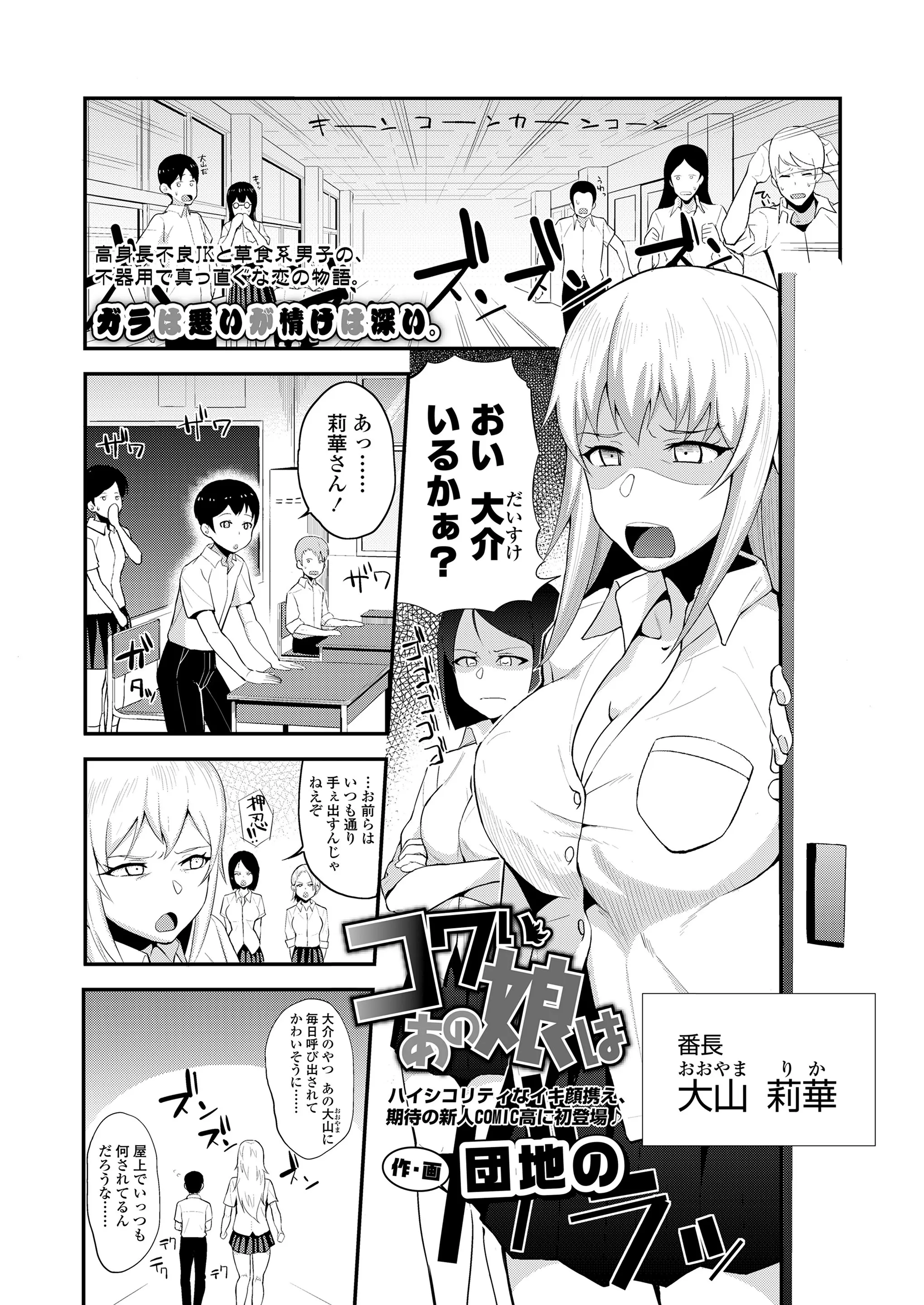 【エロ漫画】ヤンキーで番長だけどかわいいものが好きな巨乳女子にいつも弁当を作ってあげている男子が風邪を引いたときにお見舞いに来てくれた彼女とついにいちゃラブ初体験したった♡